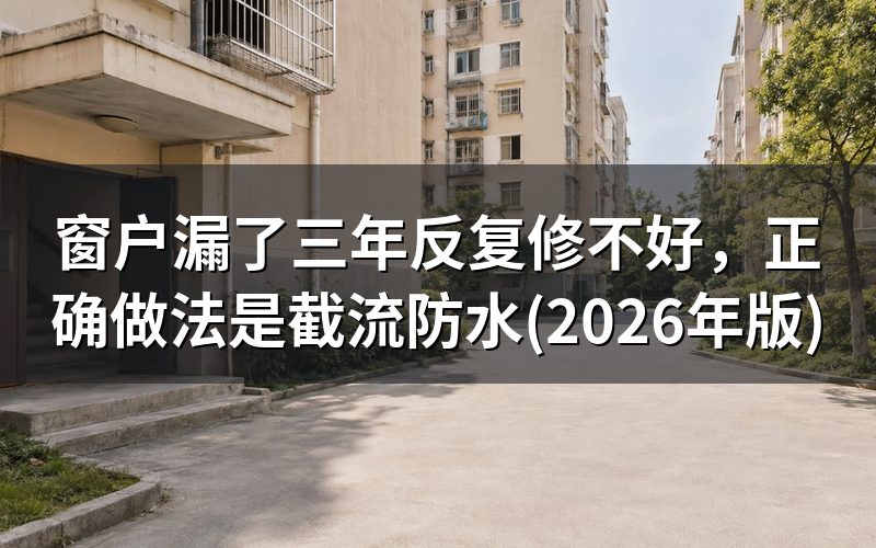 漏水表现不同,处理思路不一样