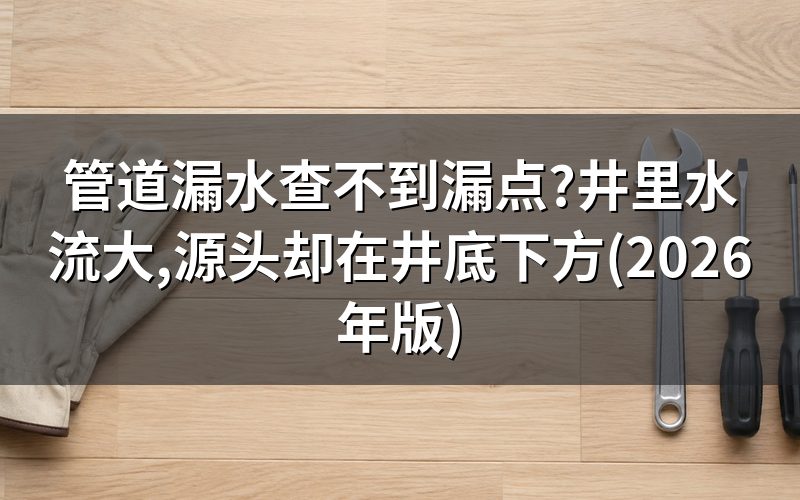 漏水现象怎么区分