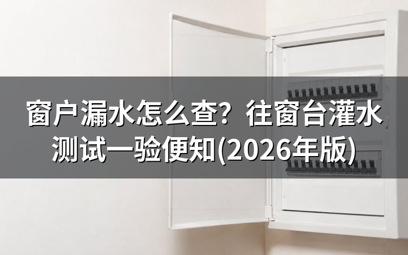 一、窗户漏水的两种表现,区分一点也不难
