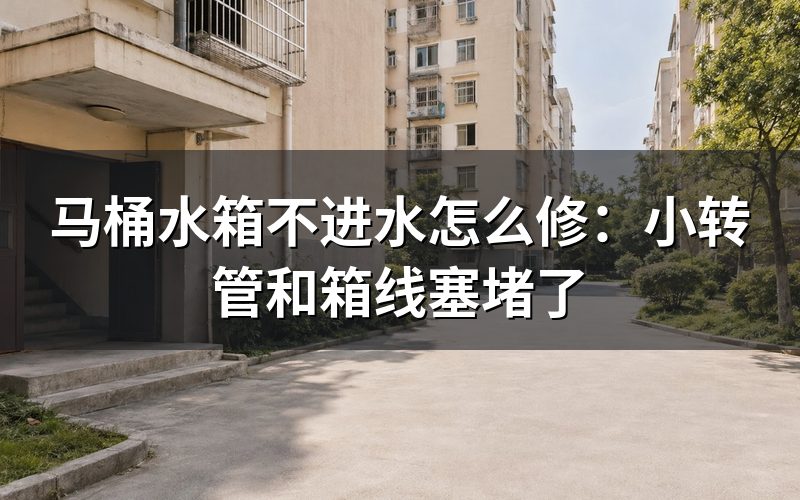 厕所水箱不进水,先把这根小转管拆开看