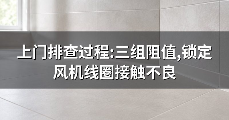 上门排查过程:三组阻值,锁定风机线圈接触不良