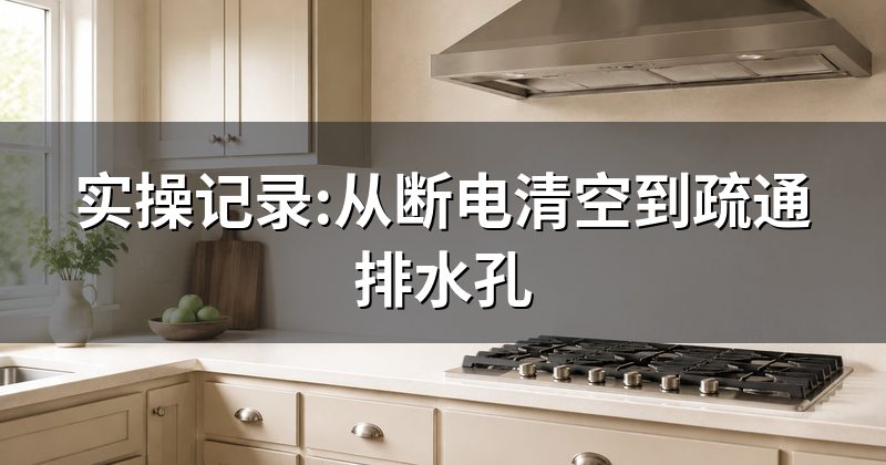 实操记录:从断电清空到疏通排水孔