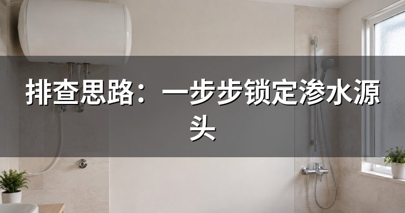 排查思路:一步步锁定渗水源头