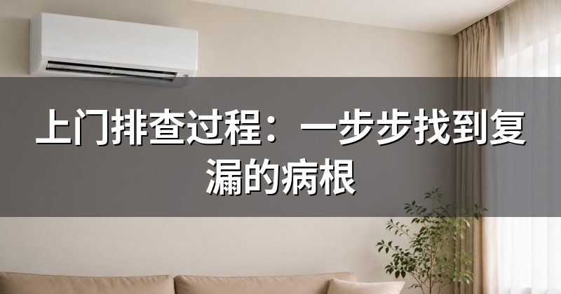上门排查过程:一步步找到复漏的病根