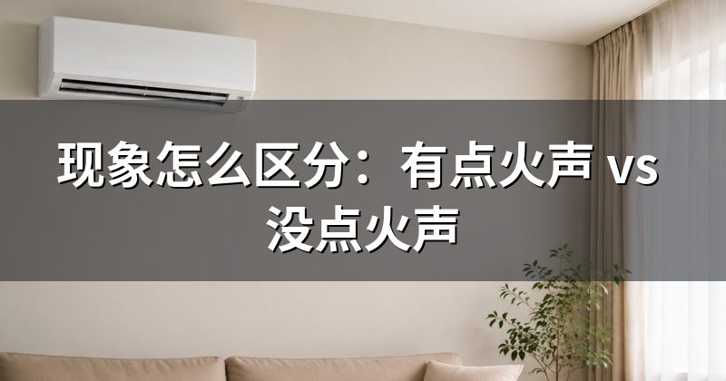 现象怎么区分：有点火声 vs 没点火声