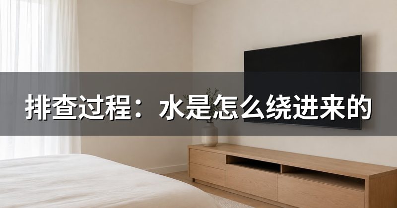 排查过程:水是怎么绕进来的