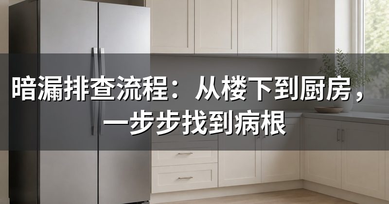 暗漏排查流程:从楼下到厨房,一步步找到病根