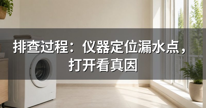 排查过程:仪器定位漏水点,打开看真因