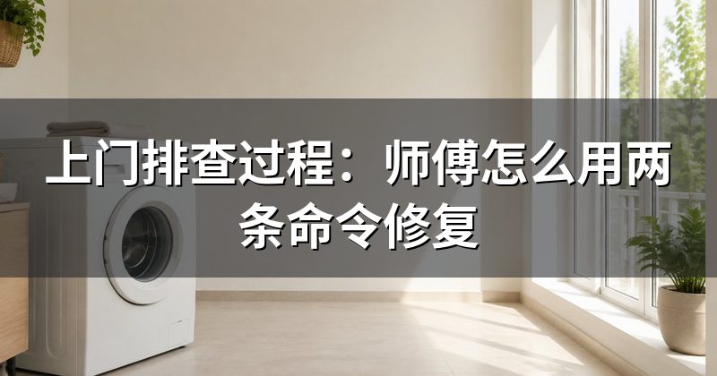 上门排查过程:师傅怎么用两条命令修复
