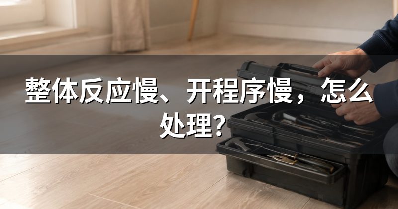 整体反应慢、开程序慢,怎么处理?