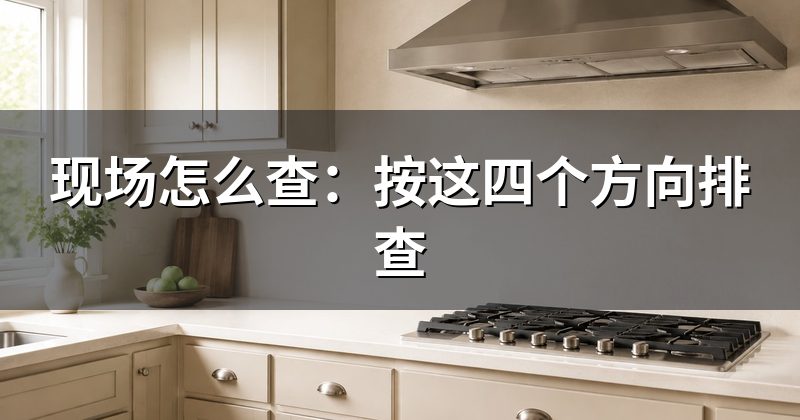 现场怎么查:按这四个方向排查