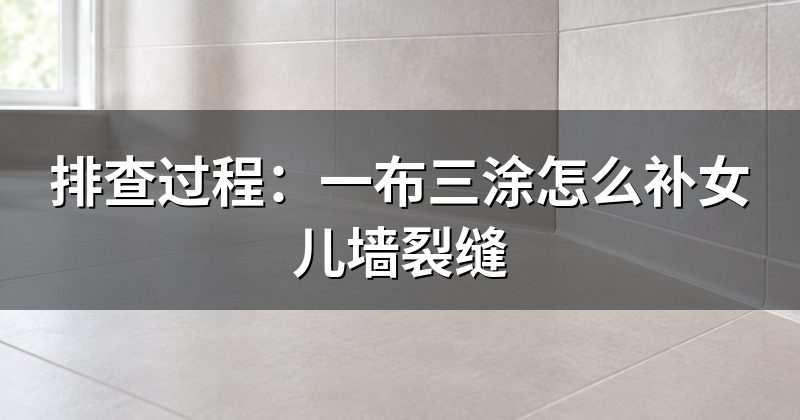 排查过程：一布三涂怎么补女儿墙裂缝