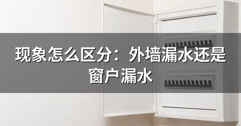 现象怎么区分:外墙漏水还是窗户漏水