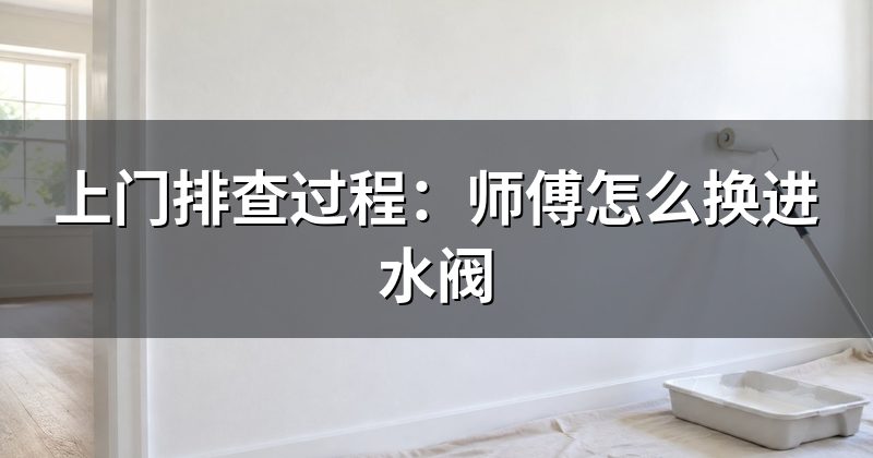 上门排查过程：师傅怎么换进水阀