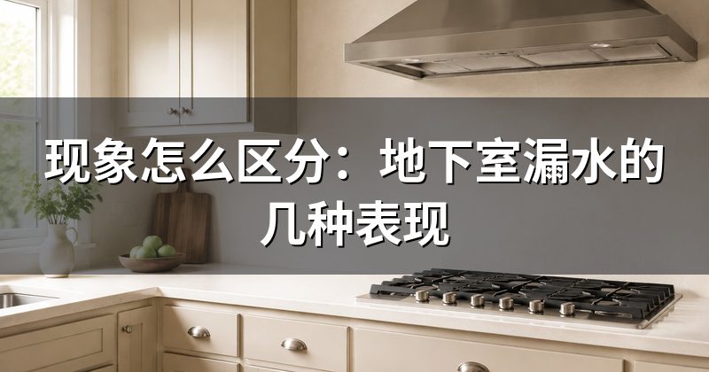 现象怎么区分:地下室漏水的几种表现