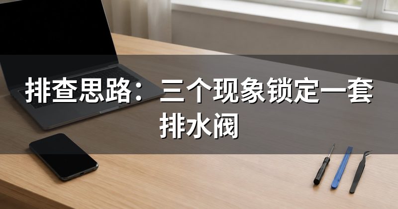 排查思路:三个现象锁定一套排水阀