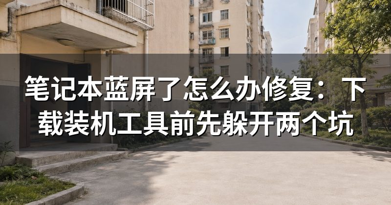 笔记本蓝屏了怎么办修复：下载装机工具前先躲开两个坑