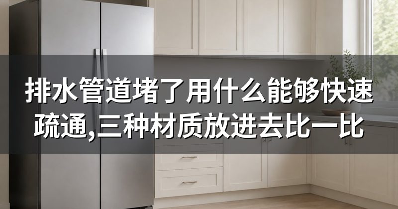 排水管道堵了用什么能够快速疏通,三种材质放进去比一比