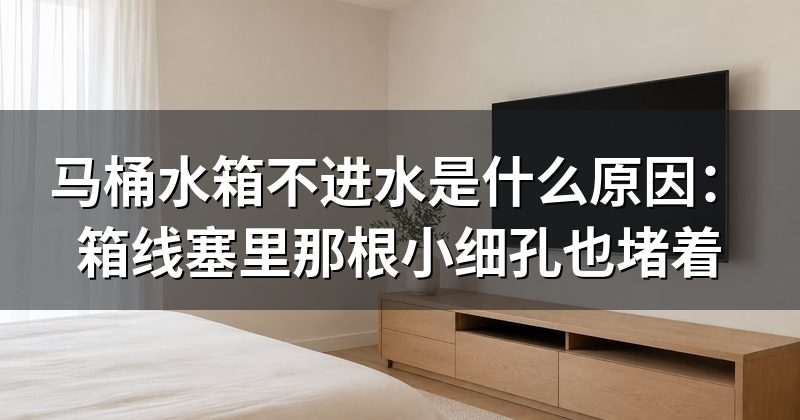 马桶水箱不进水是什么原因:箱线塞里那根小细孔也堵着