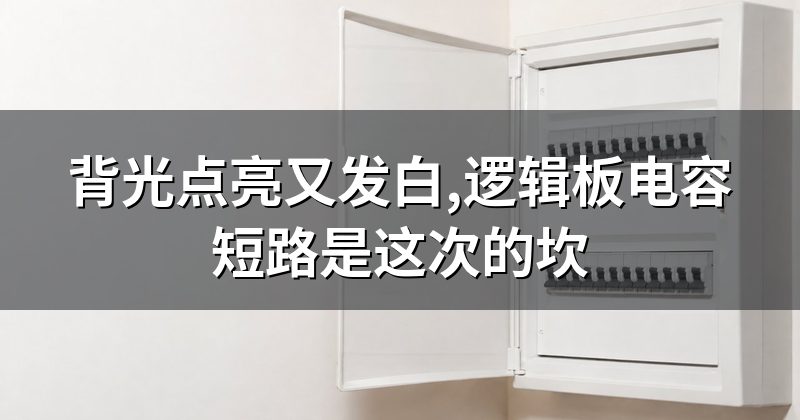 背光点亮又发白,逻辑板电容短路是这次的坎