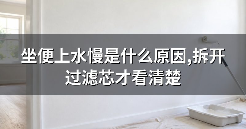 坐便上水慢是什么原因,拆开过滤芯才看清楚