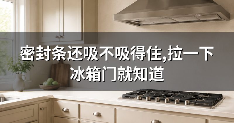 密封条还吸不吸得住,拉一下冰箱门就知道