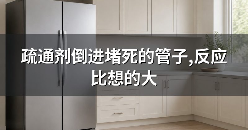 疏通剂倒进堵死的管子,反应比想的大