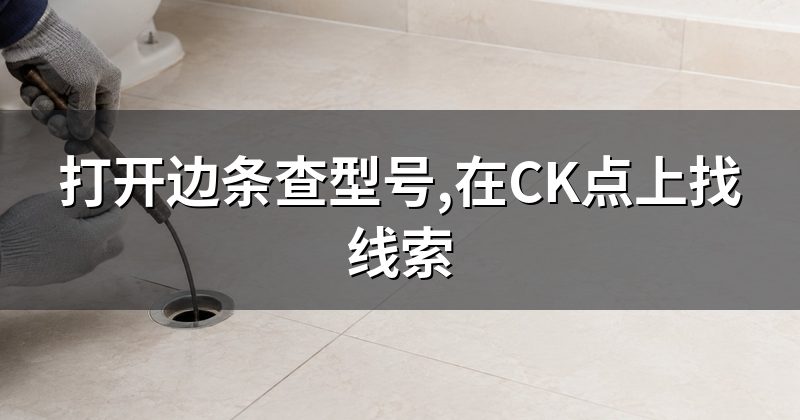 打开边条查型号,在CK点上找线索