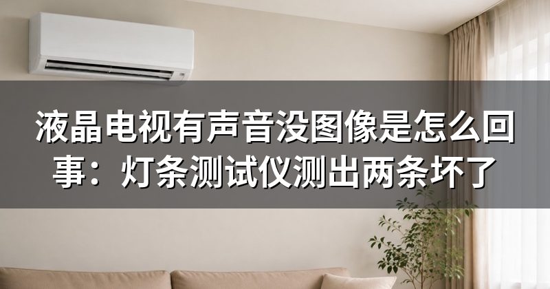 液晶电视有声音没图像是怎么回事：灯条测试仪测出两条坏了