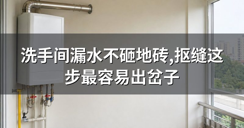洗手间漏水不砸地砖,抠缝这步最容易出岔子