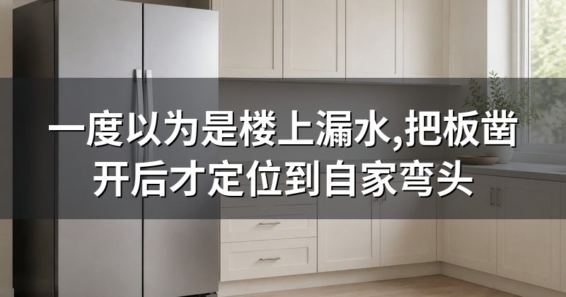 一度以为是楼上漏水,把板凿开后才定位到自家弯头