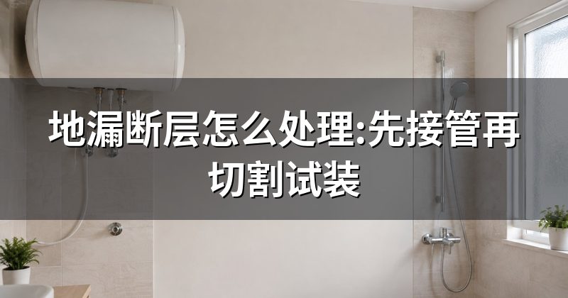 地漏断层怎么处理:先接管再切割试装