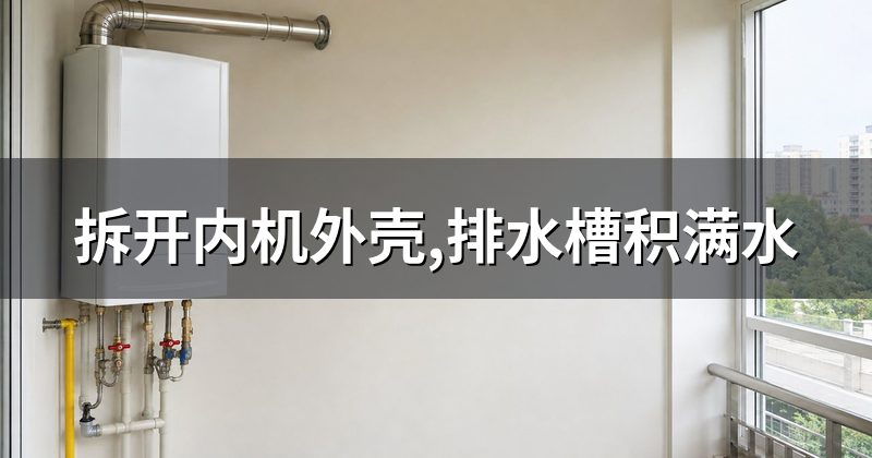拆开内机外壳,排水槽积满水
