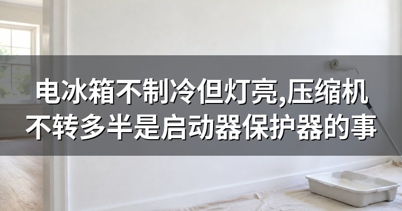 电冰箱不制冷但灯亮,压缩机不转多半是启动器保护器的事