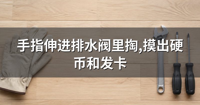 手指伸进排水阀里掏,摸出硬币和发卡