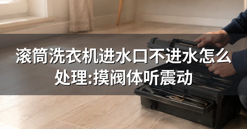 滚筒洗衣机进水口不进水怎么处理:摸阀体听震动